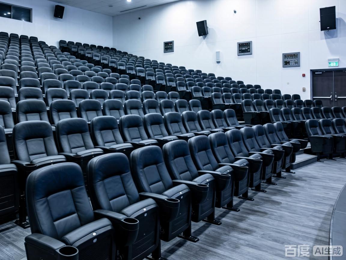 150人容量阶梯课桌会场，规整布局，满足百人级培训/宣讲需求