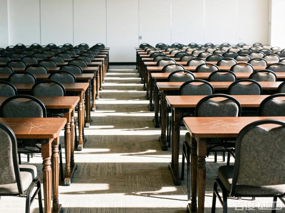 180人级明亮会场，课桌式布局，适配企业大型内训 / 学术会议