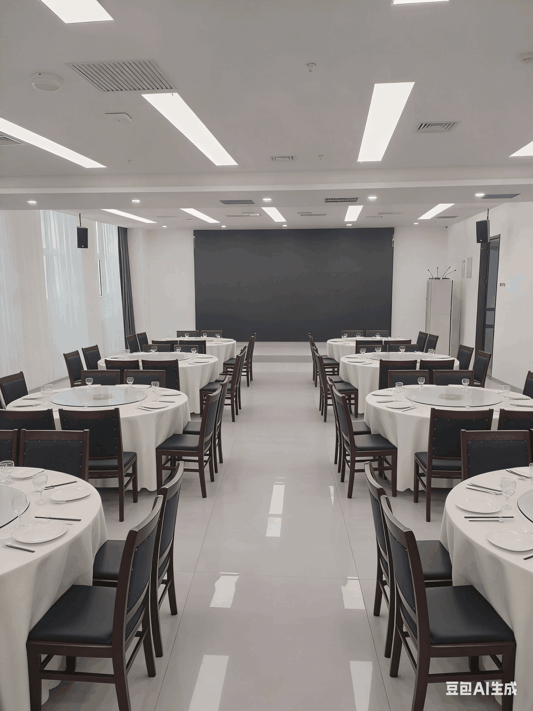 20-50人精品小会场内部：简约轻奢装修，可灵活布置课桌式/岛屿式，配备高清投影和无线麦克风